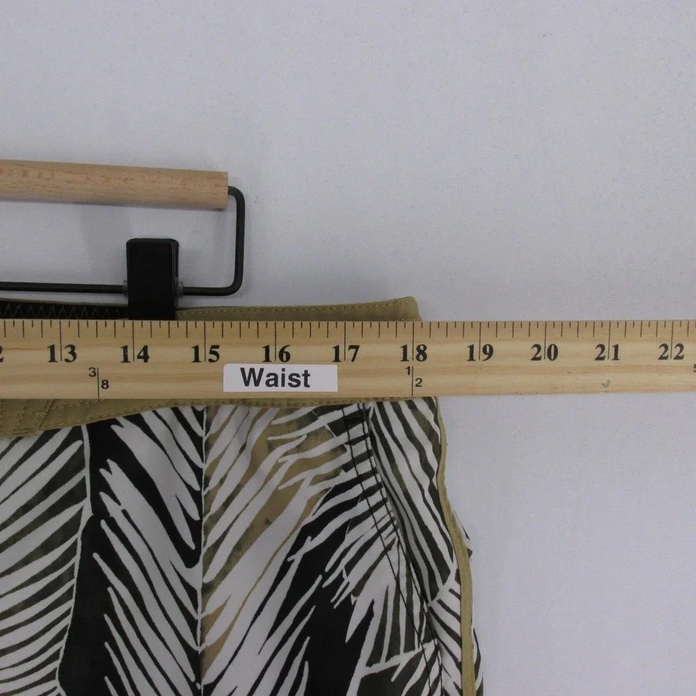 Vuori Palm Leaf Print Swim Shorts in Black, White & Olive